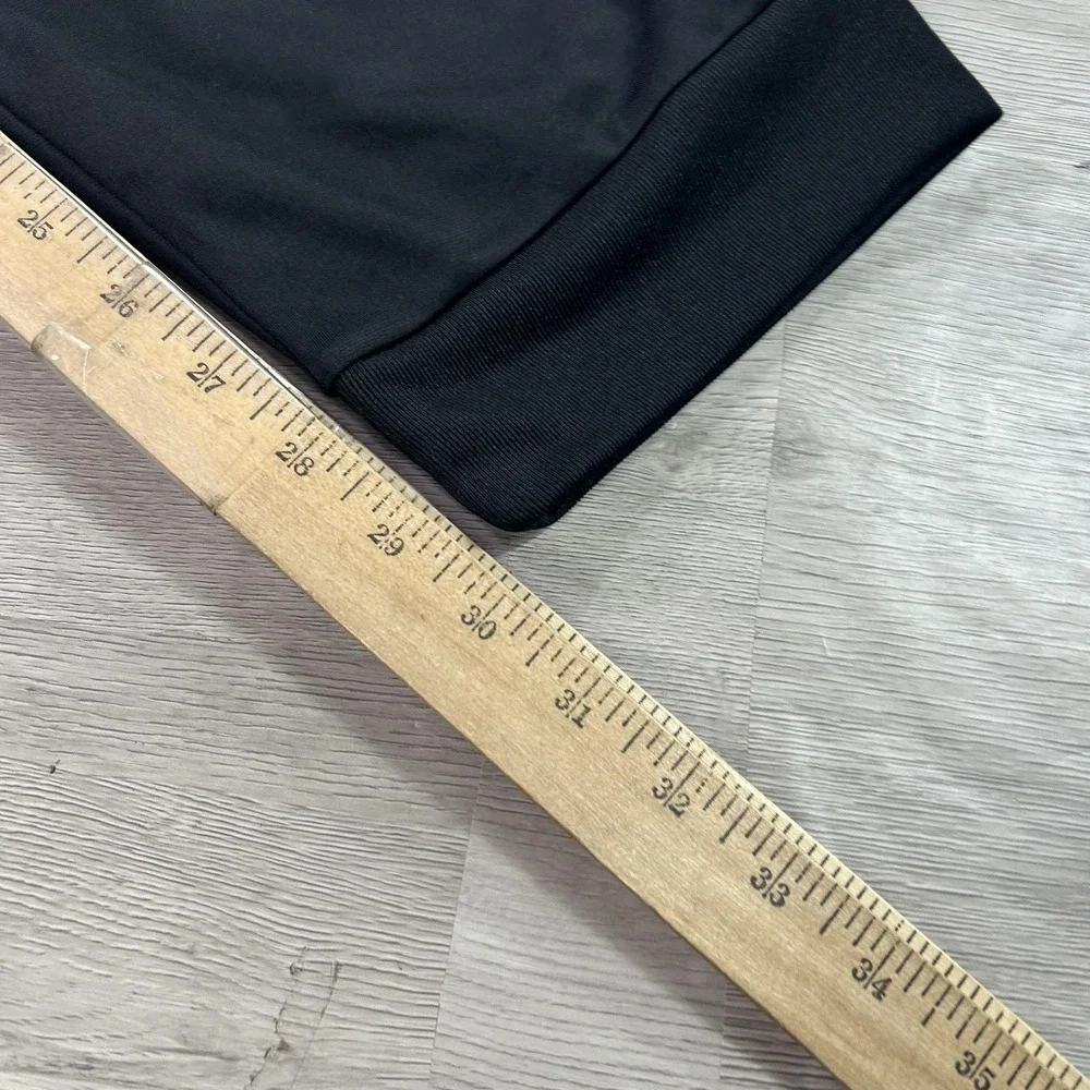 Adidas Track Pants Mens Large Black 3 Stripe Knit Elastic Waist Athletic H48447